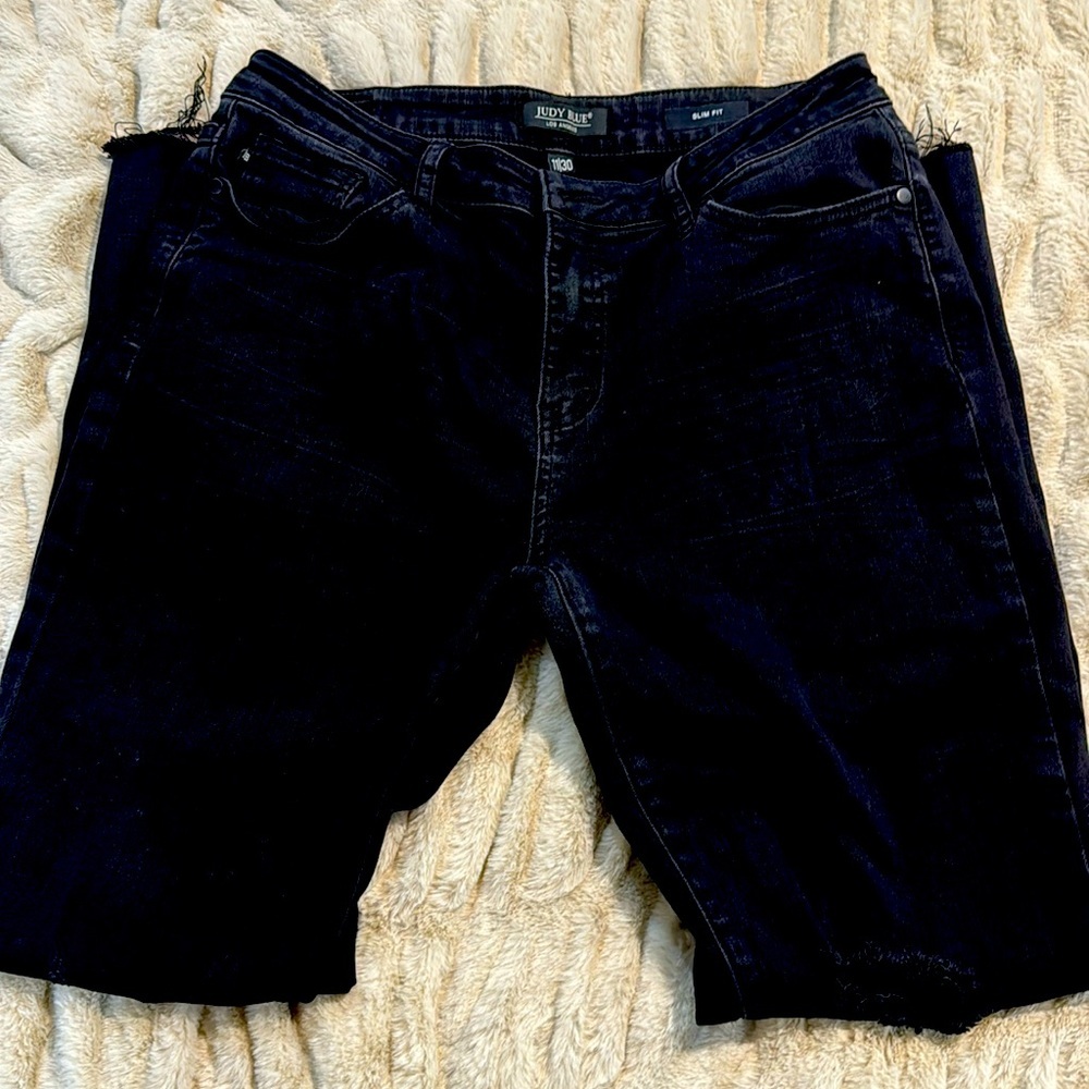 Black Judy blue distressed jeans - Picture 1 of 7